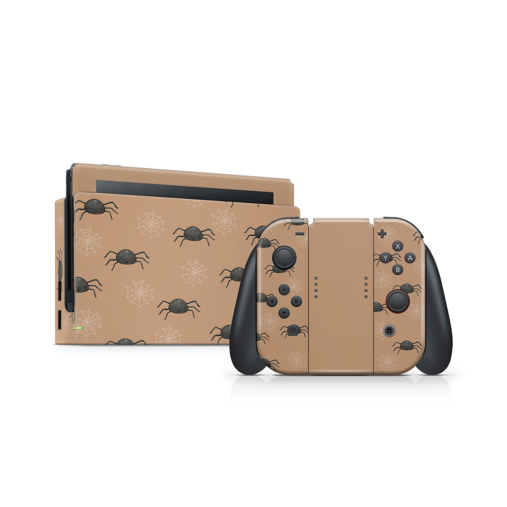 Creepy Crawlies Orange Nintendo Switch Skin