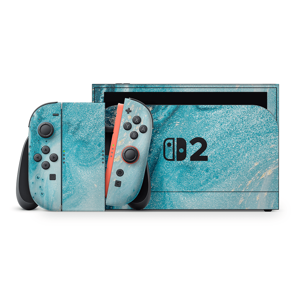 Aqua Beach Nintendo Switch 2 Skin