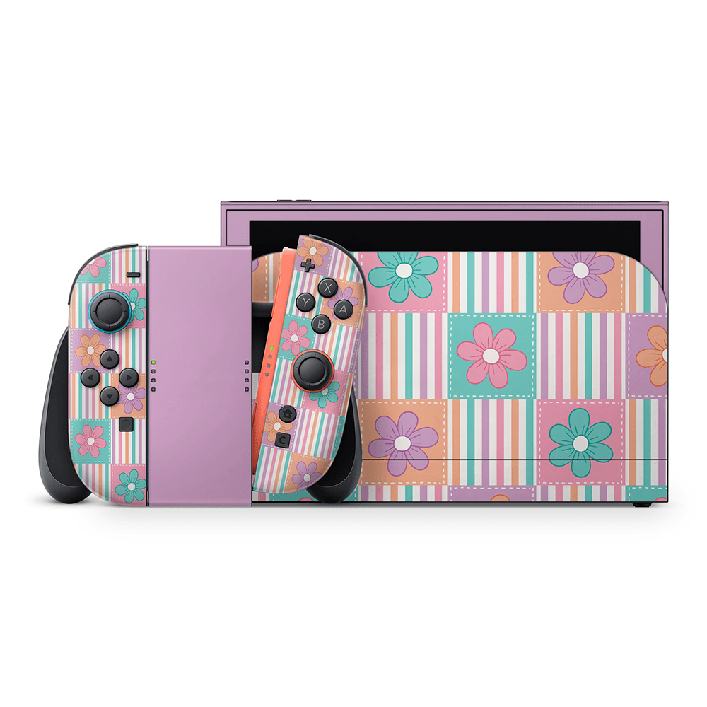 Daisy Patchwork Nintendo Switch 2 Skin