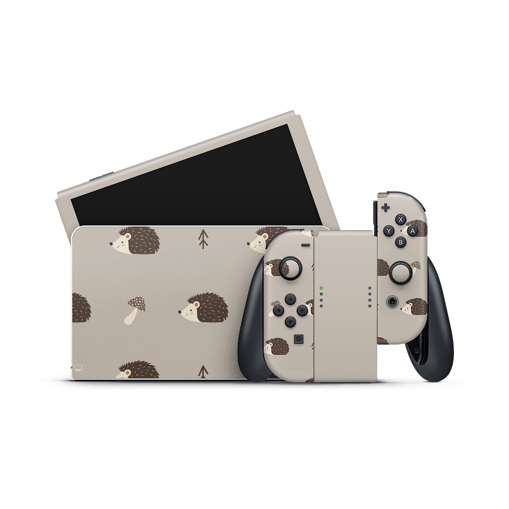 Woodsy Hedgehogs Nintendo Switch OLED Skin