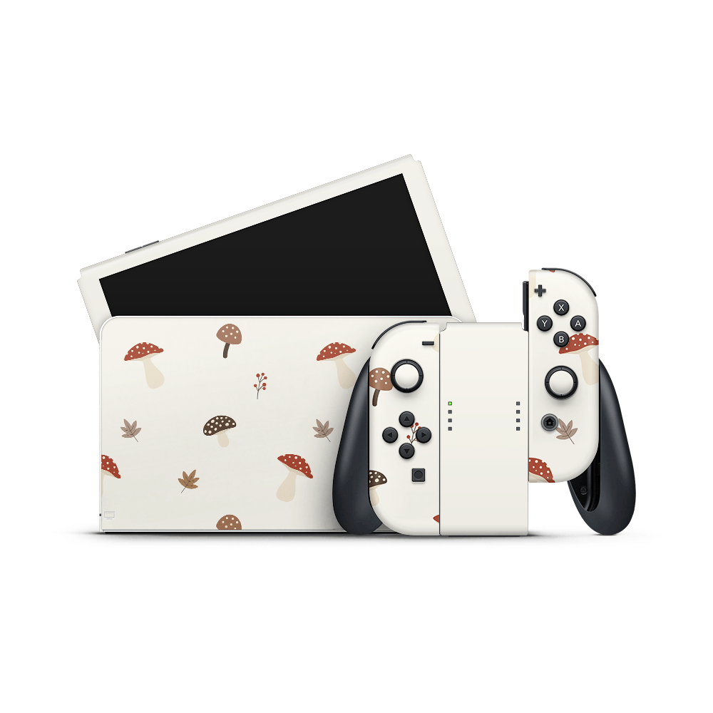 Autumn Mushies Nintendo Switch OLED Skin