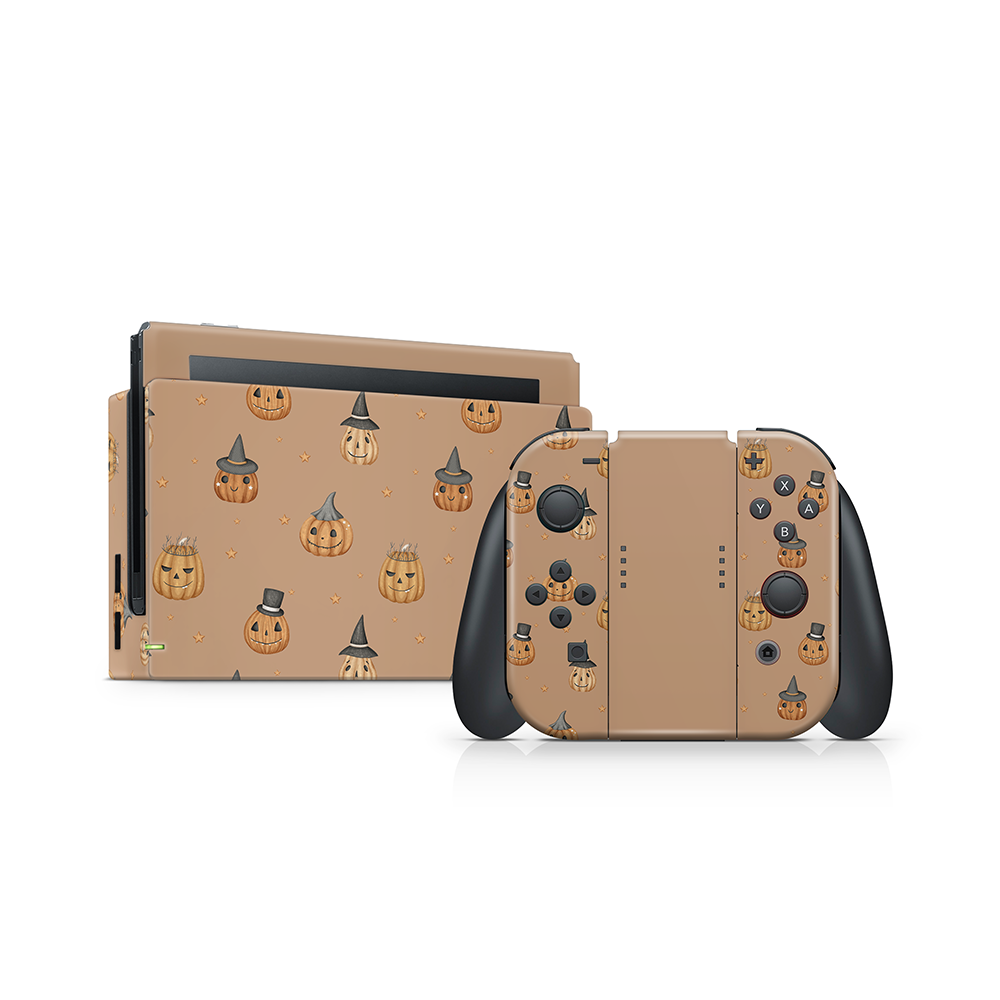 Wicked Pumpkins Orange Nintendo Switch Skin