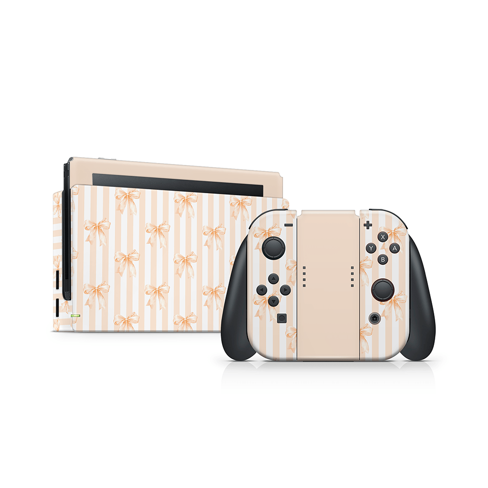 Apricot Bows Nintendo Switch Skin