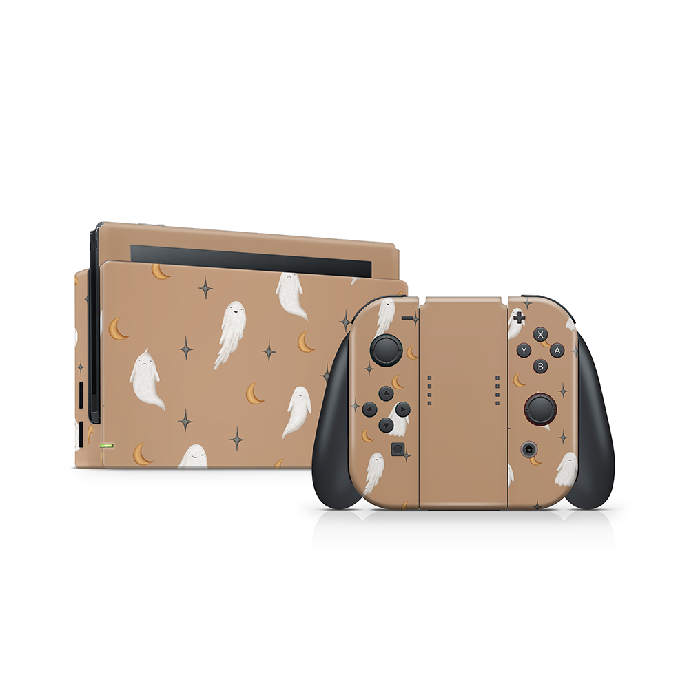 Haunting Wisps Orange Nintendo Switch Skin