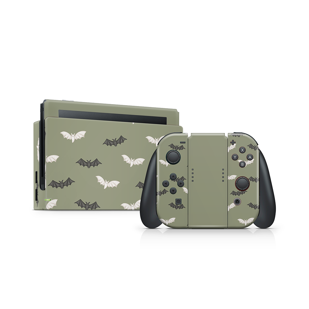 Phantom Bats Green Nintendo Switch Skin