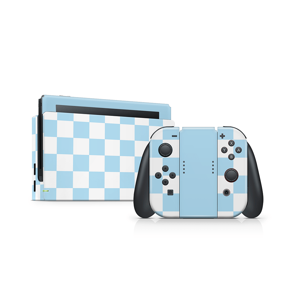 Blueberry Checkered Nintendo Switch Skin