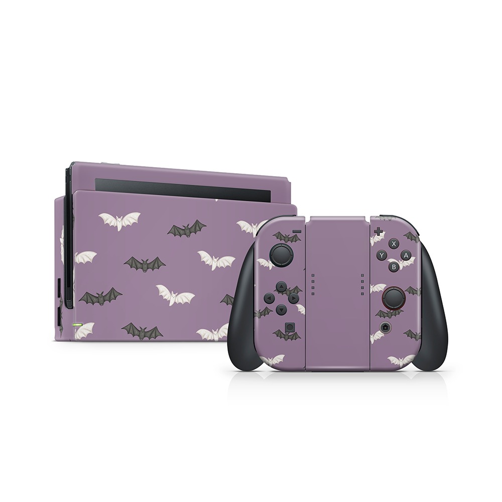 Phantom Bats Purple Nintendo Switch Skin