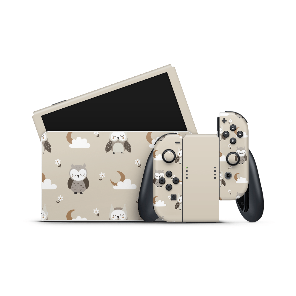 Midnight Owls Nintendo Switch OLED Skin