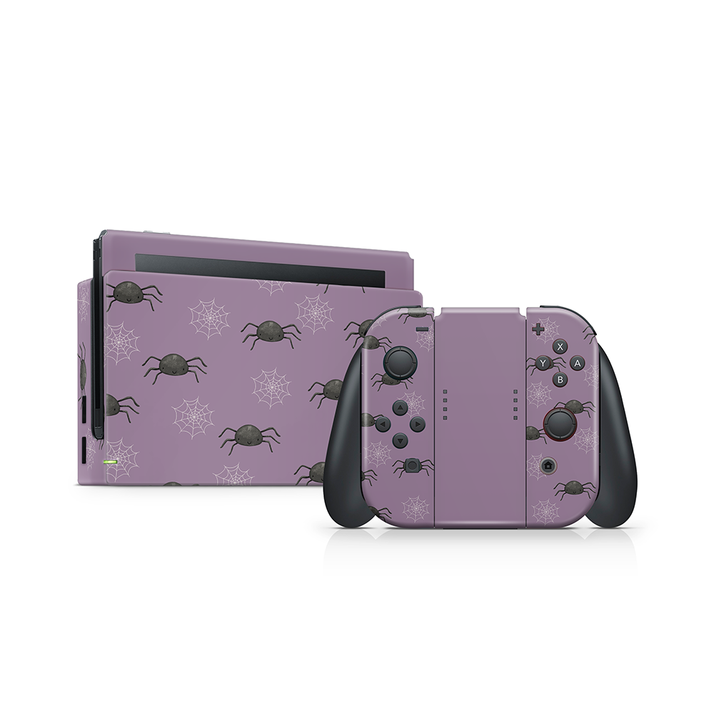 Creepy Crawlies Purple Nintendo Switch Skin