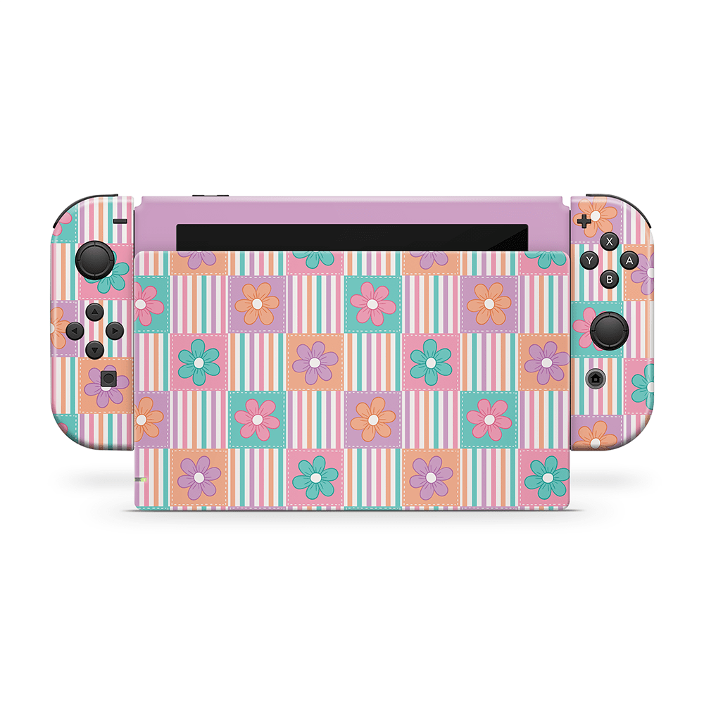 Daisy Patchwork Nintendo Switch Skin