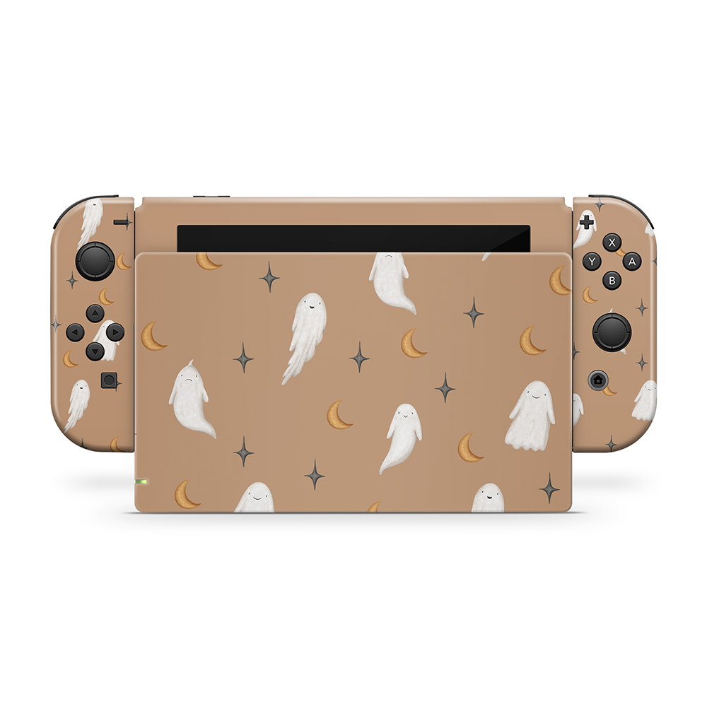 Haunting Wisps Orange Nintendo Switch Skin