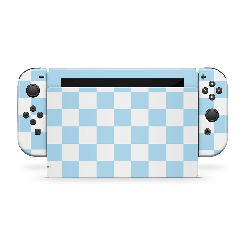 Blueberry Checkered Nintendo Switch Skin