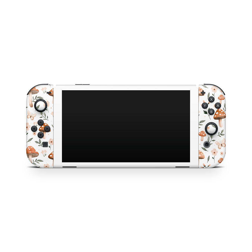 Spring Mushies Nintendo Switch OLED Skin