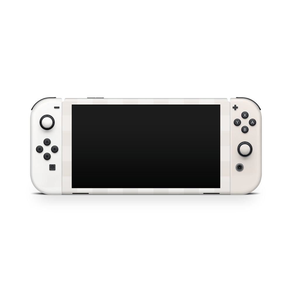 Beige Linen Nintendo Switch OLED Skin