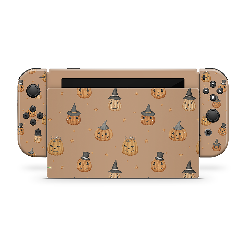 Wicked Pumpkins Orange Nintendo Switch Skin