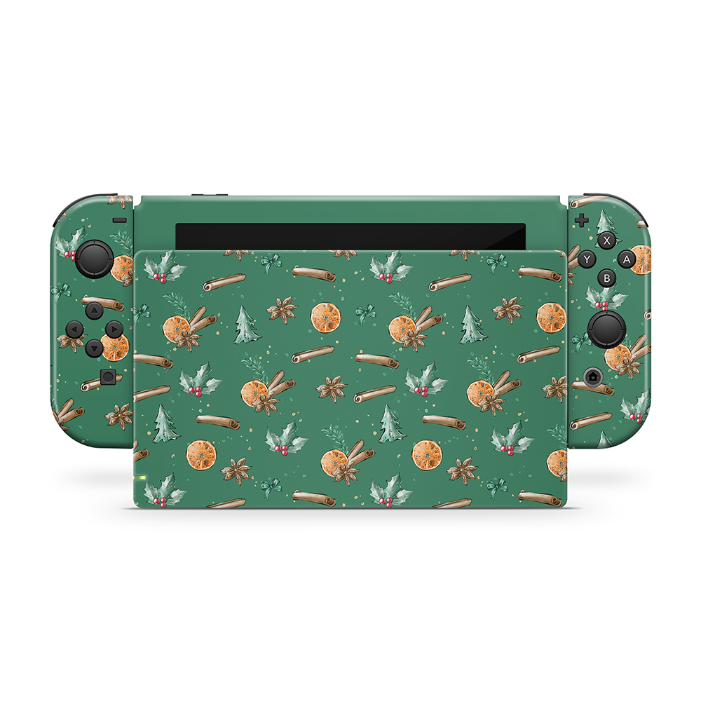 Cozy Spices Green Nintendo Switch Skin