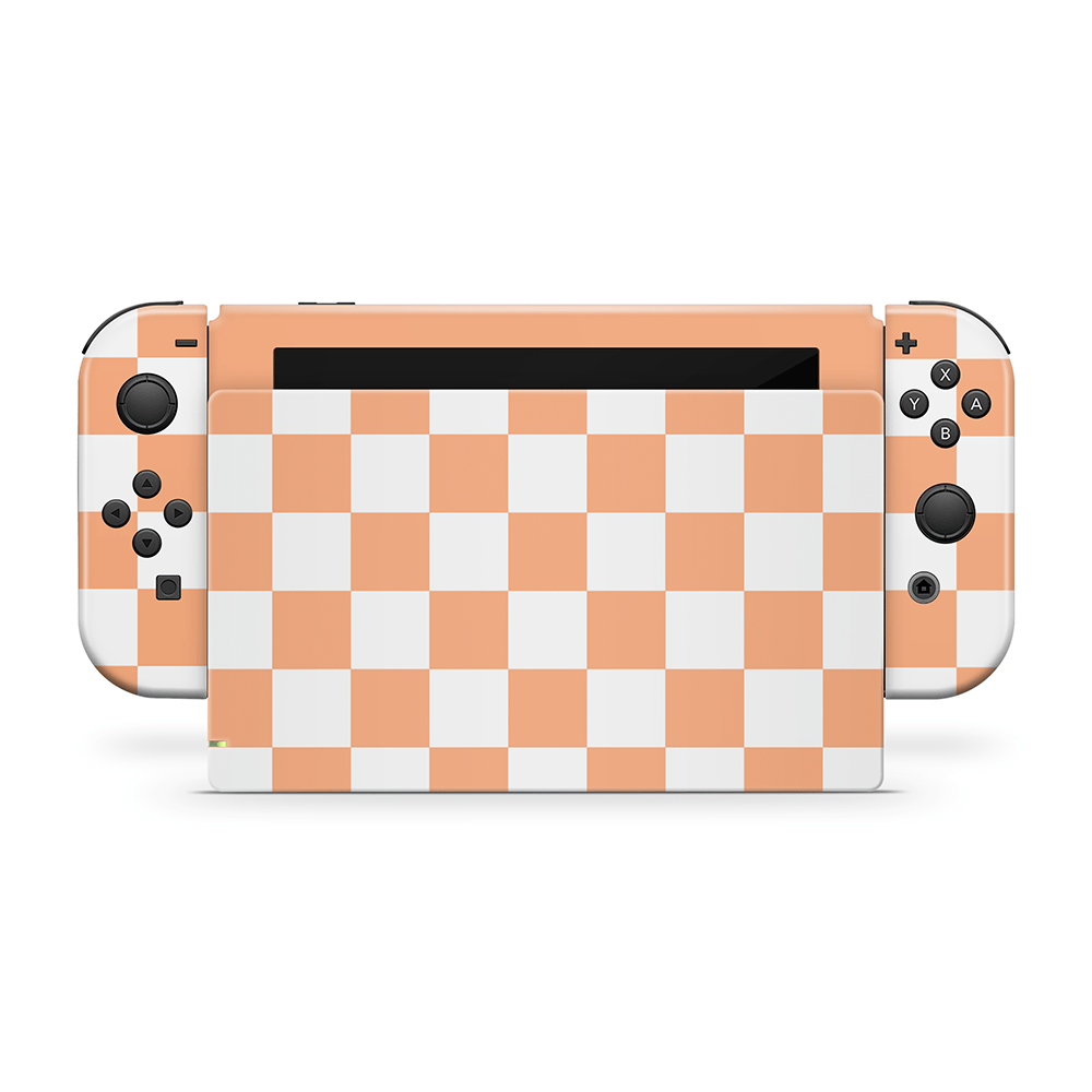 Thai Tea Checkered Nintendo Switch Skin