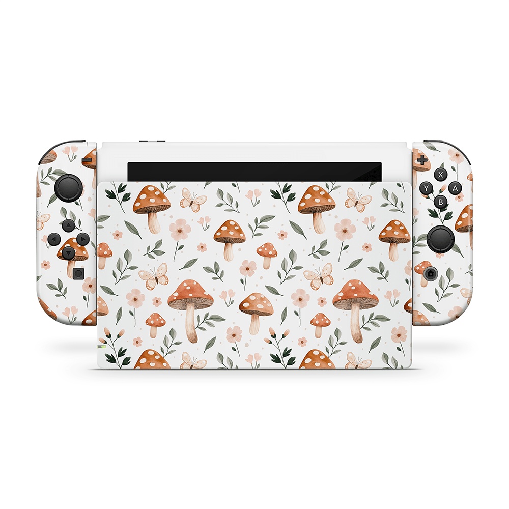 Spring Mushies Nintendo Switch Skin