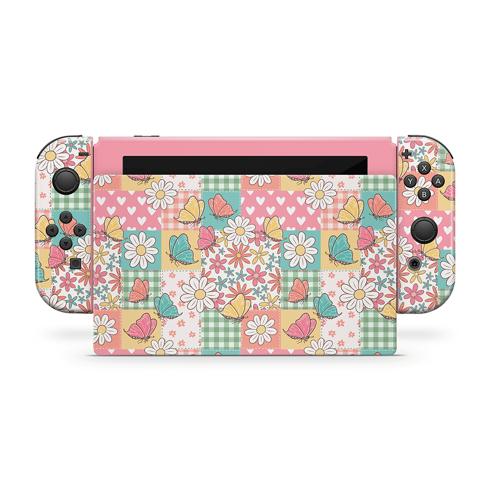 Butterfly Patchwork Nintendo Switch Skin