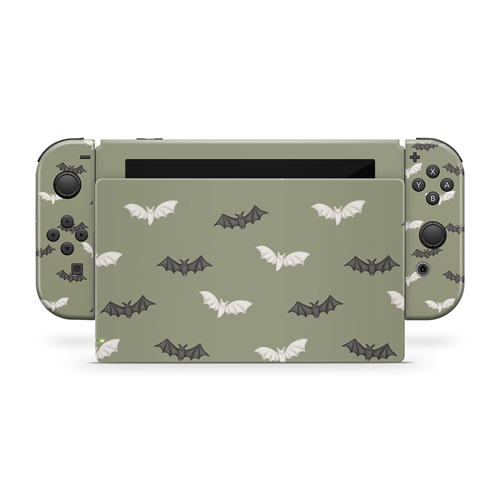 Phantom Bats Green Nintendo Switch Skin