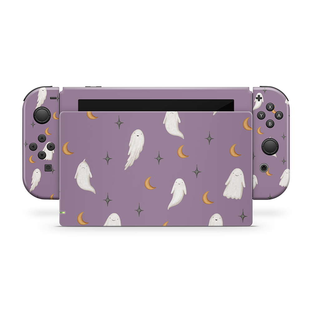 Haunting Wisps Purple Nintendo Switch Skin