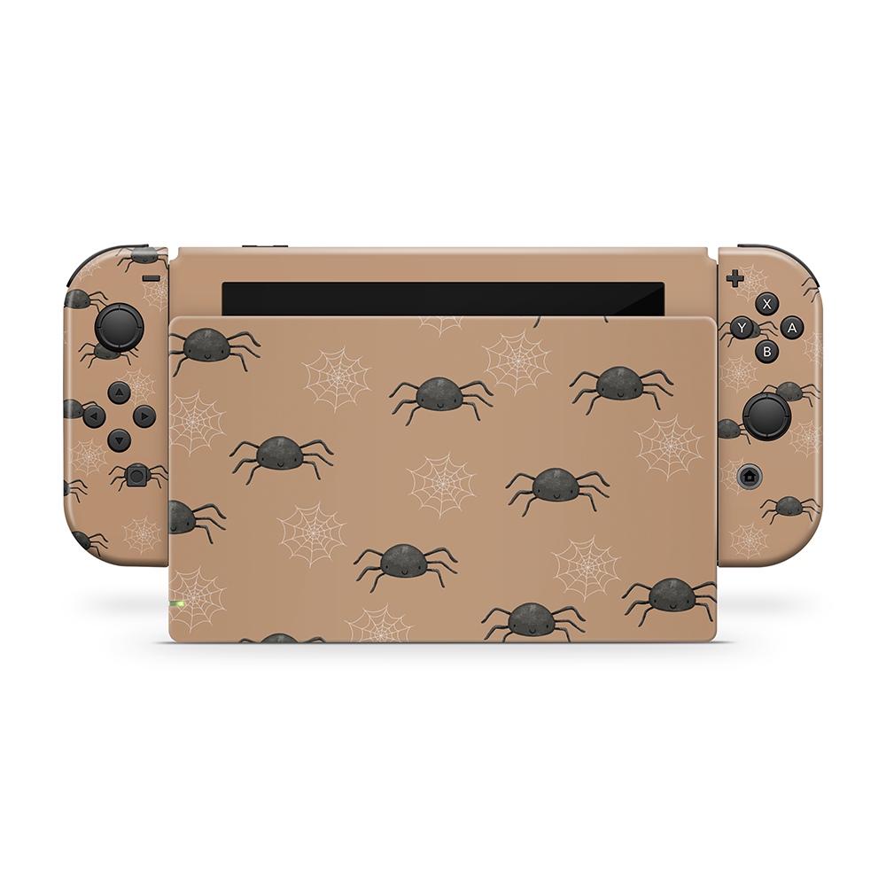 Creepy Crawlies Orange Nintendo Switch Skin