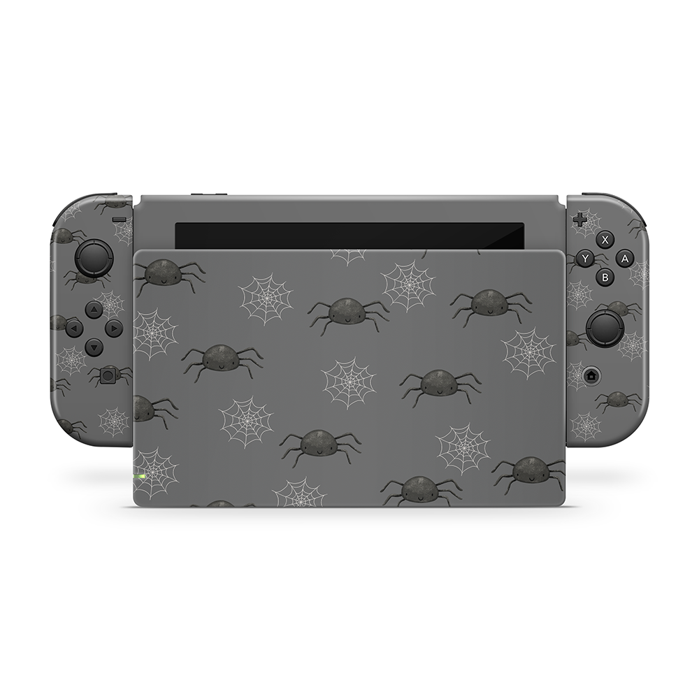 Creepy Crawlies Grey Nintendo Switch Skin