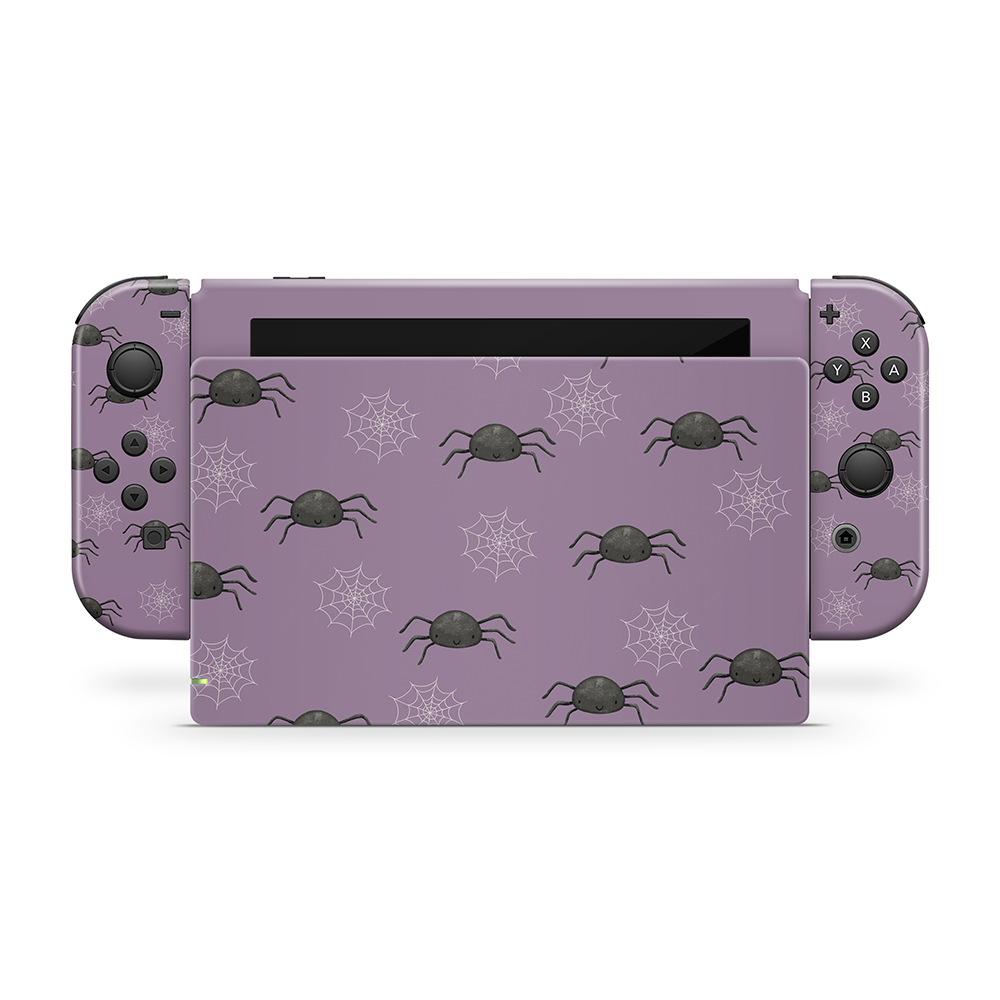 Creepy Crawlies Purple Nintendo Switch Skin