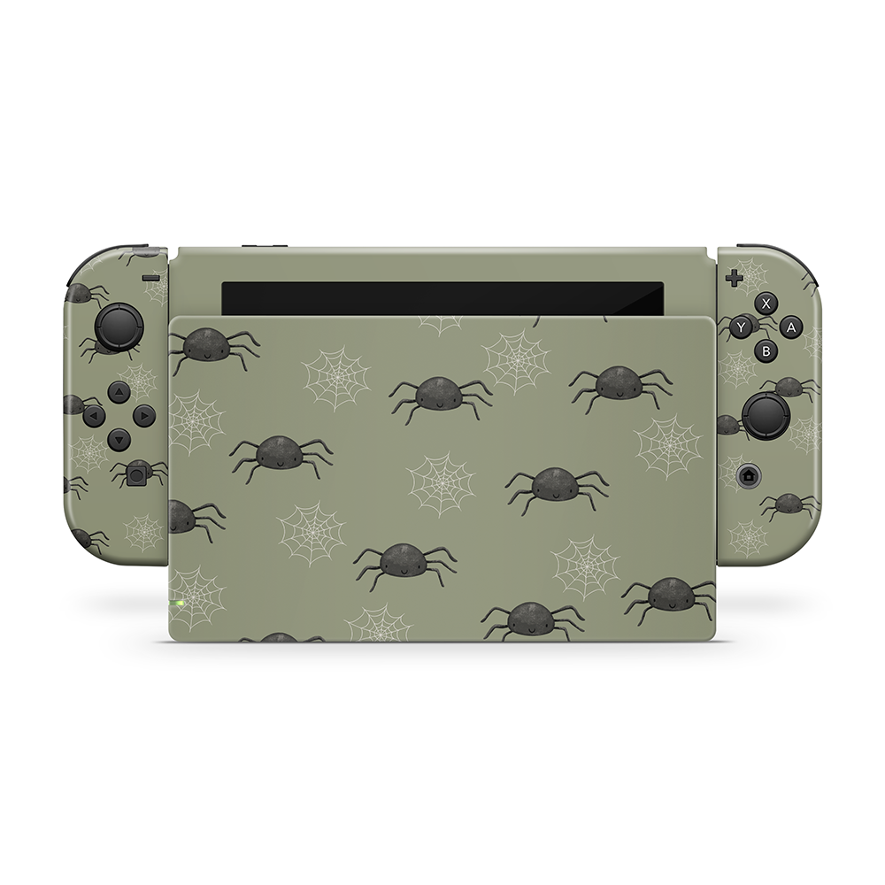 Creepy Crawlies Green Nintendo Switch Skin