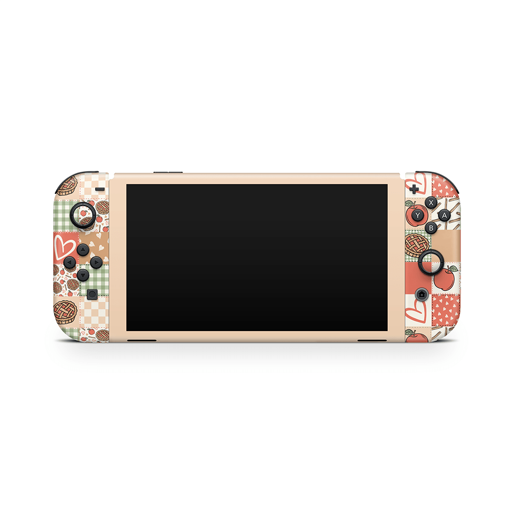 Cozy Pie Patchwork Nintendo Switch OLED Skin