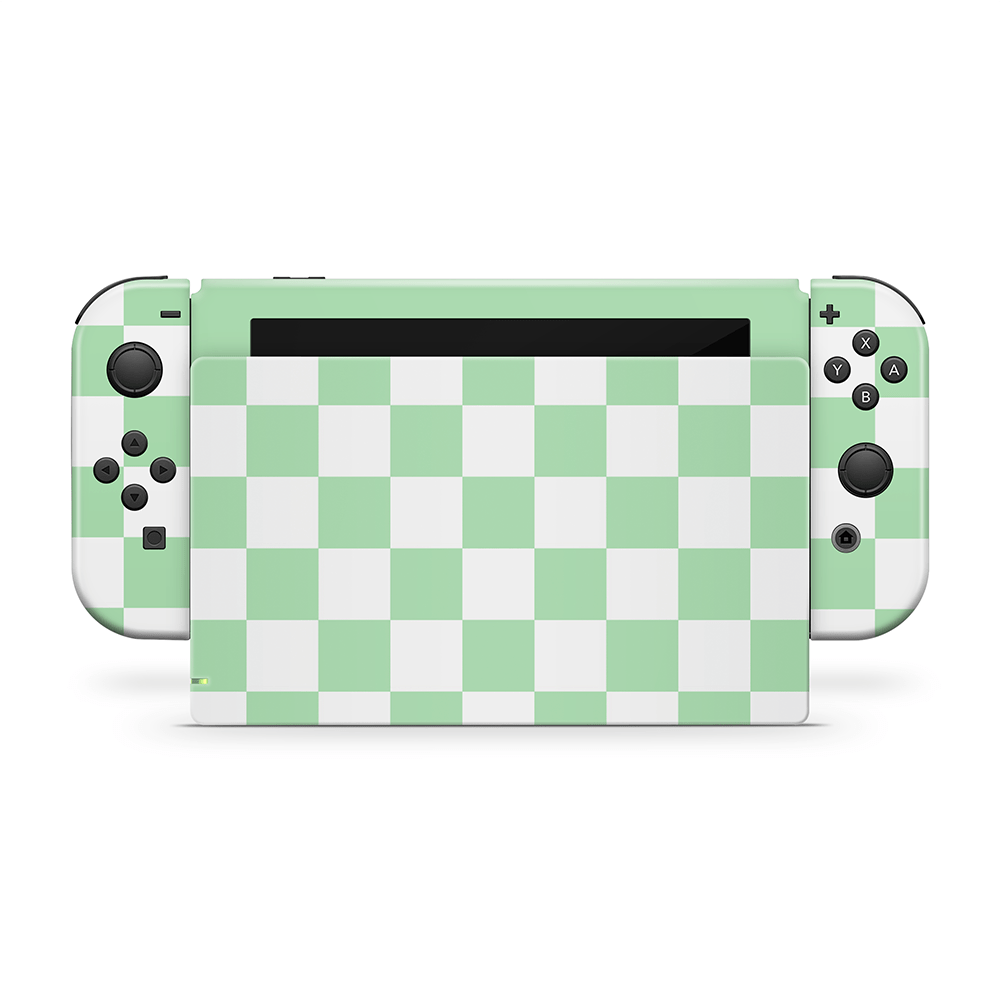 Matcha Checkered Nintendo Switch Skin