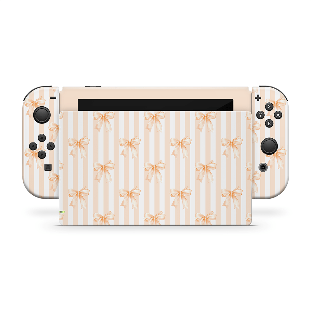 Apricot Bows Nintendo Switch Skin