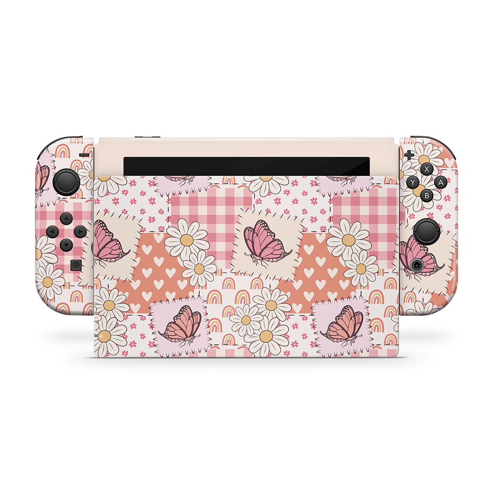 Blush Patchwork Nintendo Switch Skin