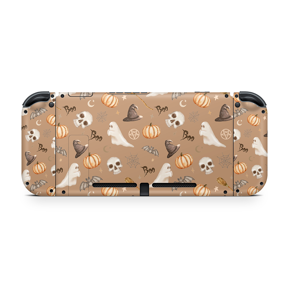 Spooky Things Orange Nintendo Switch Skin