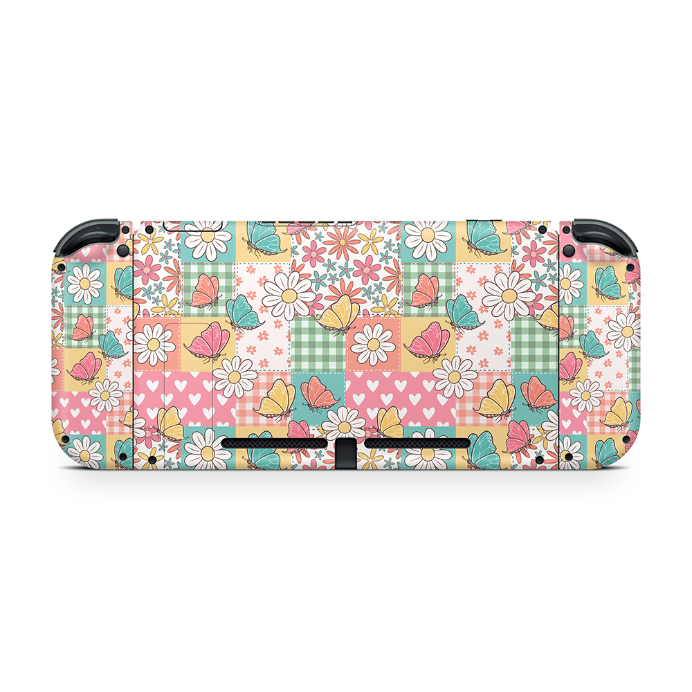 Butterfly Patchwork Nintendo Switch Skin