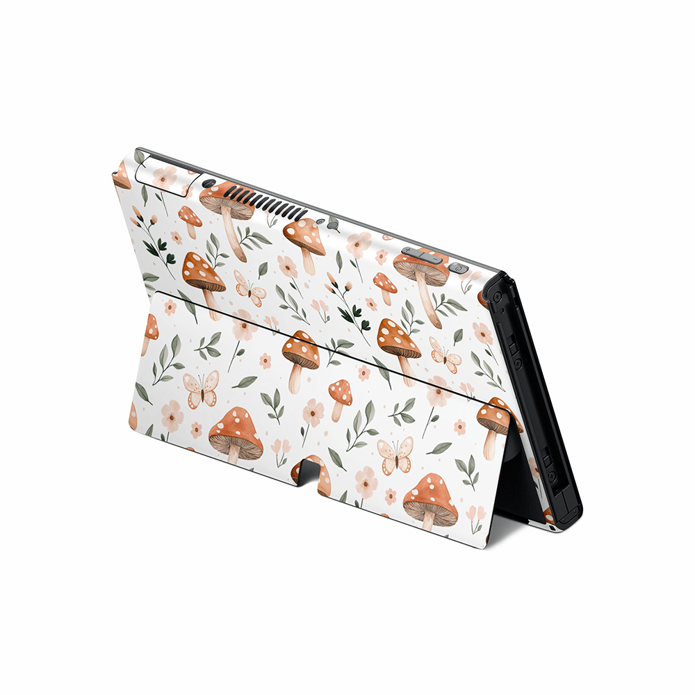 Spring Mushies Nintendo Switch OLED Skin