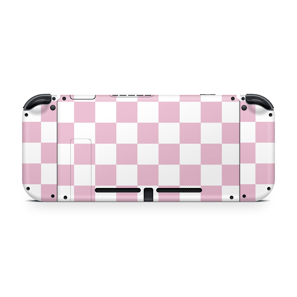 Rose Checkered Nintendo Switch Skin