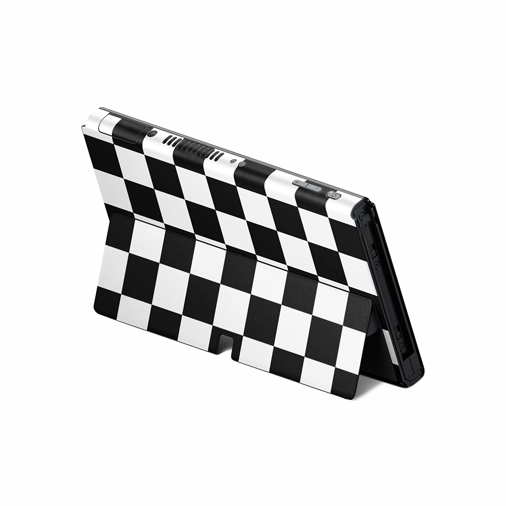 Black Checkered Nintendo Switch OLED Skin