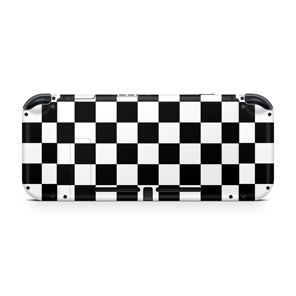 Black Checkered Nintendo Switch Skin