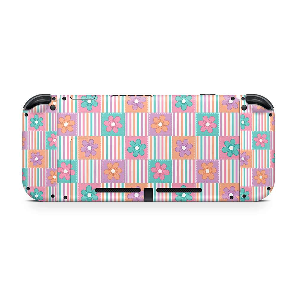 Daisy Patchwork Nintendo Switch Skin