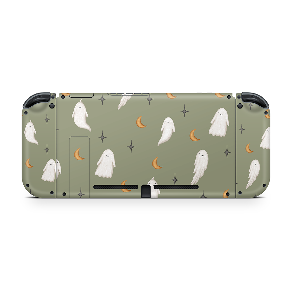 Haunting Wisps Green Nintendo Switch Skin