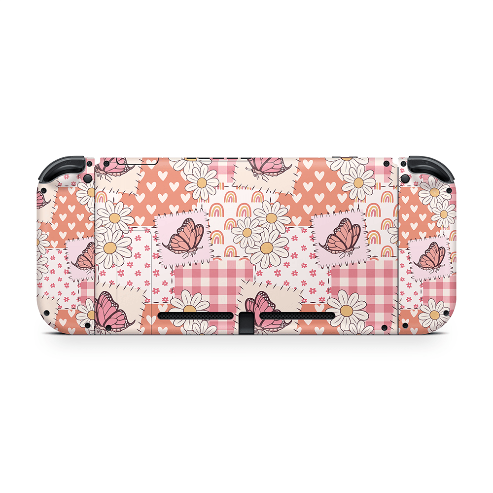 Blush Patchwork Nintendo Switch Skin