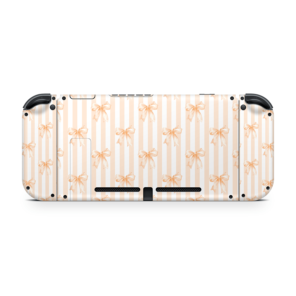 Apricot Bows Nintendo Switch Skin