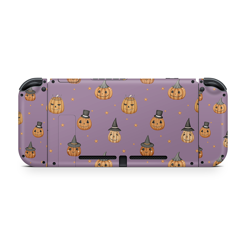 Wicked Pumpkins Purple Nintendo Switch Skin