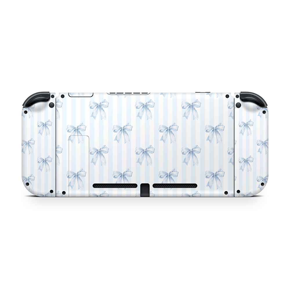 Sky Blue Bows Nintendo Switch Skin