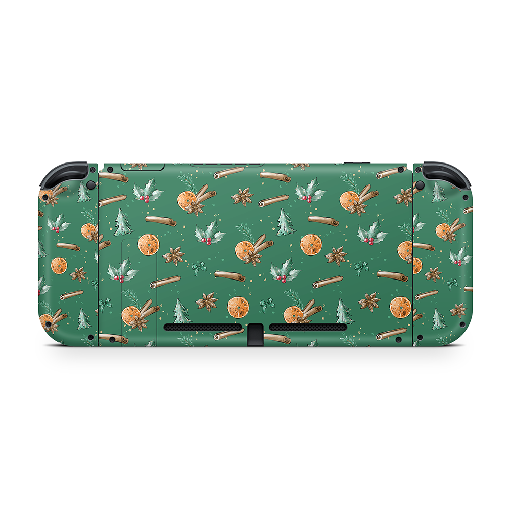 Cozy Spices Green Nintendo Switch Skin