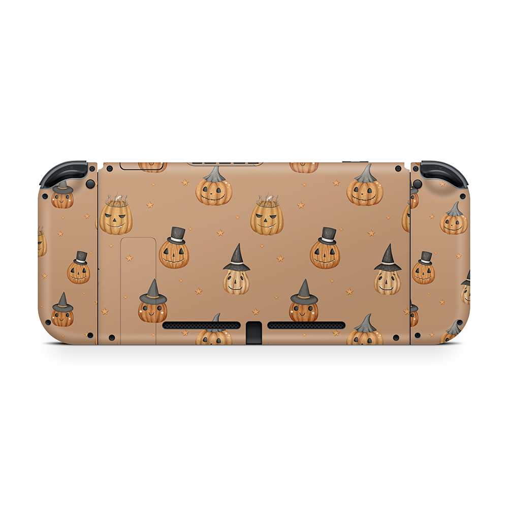 Wicked Pumpkins Orange Nintendo Switch Skin