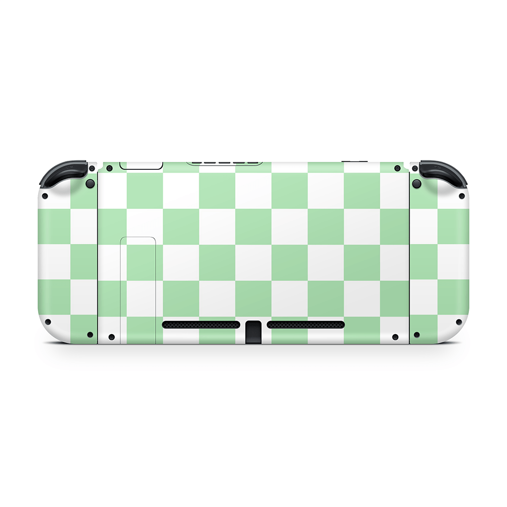 Matcha Checkered Nintendo Switch Skin