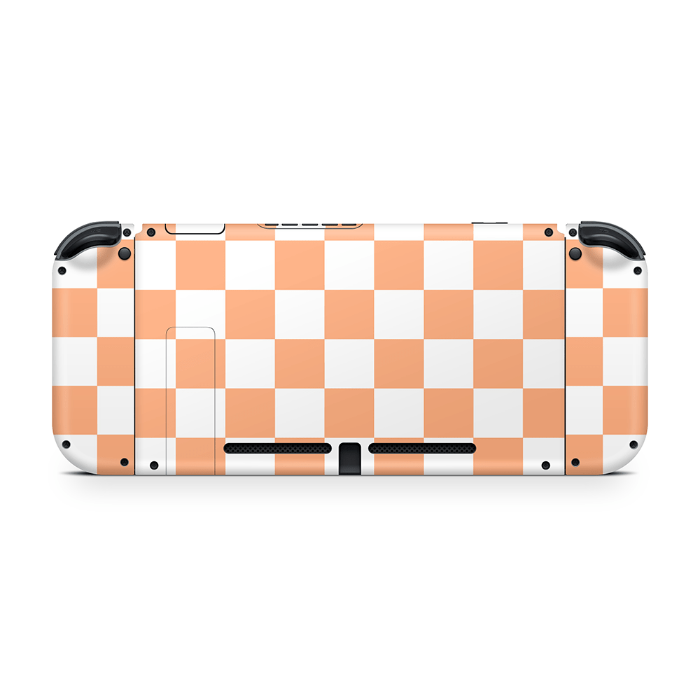 Thai Tea Checkered Nintendo Switch Skin