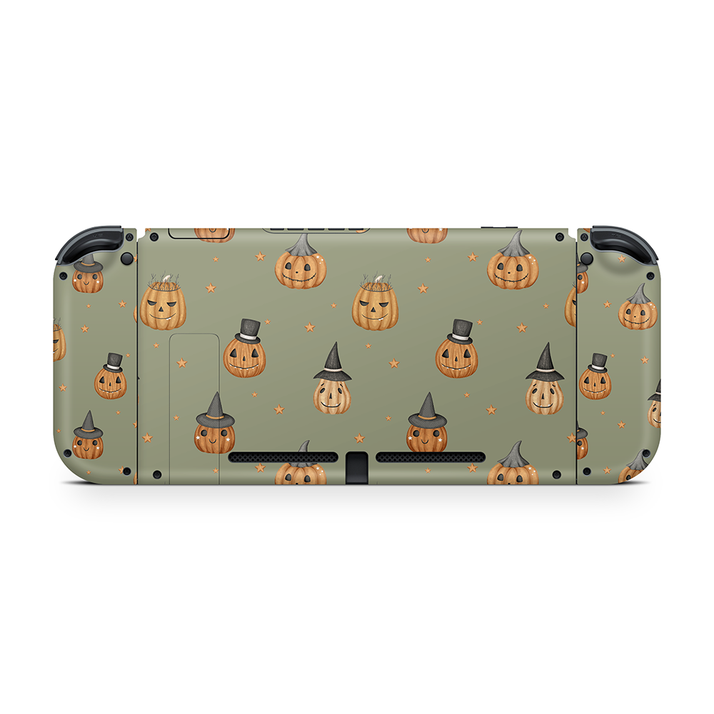 Wicked Pumpkins Green Nintendo Switch Skin